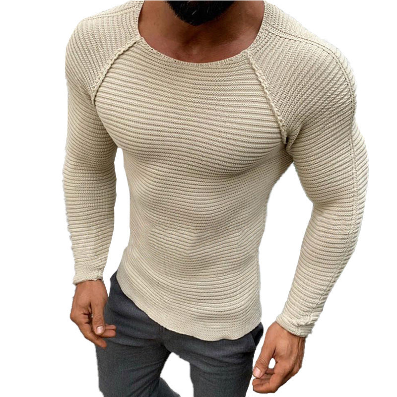 Men's Long Sleeve Knit Shirt with Elegant Structure Lisslune