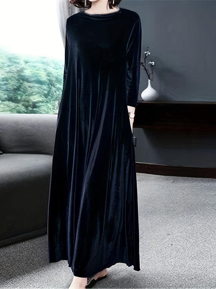 Women's maxi dress with elegant cut and pockets Lisslune