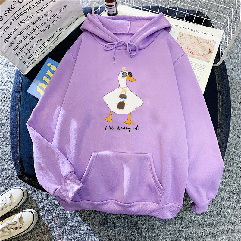 Women's hoodie with creative duck design Lisslune