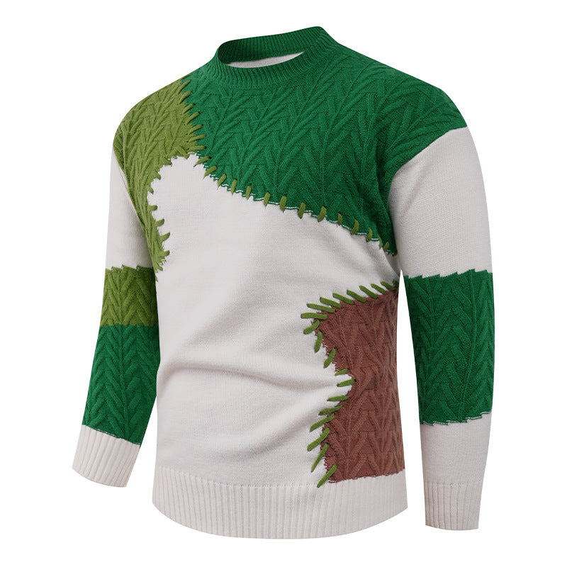 Men Stylish Knitted Sweater with Unique Geometric Patterns Lisslune