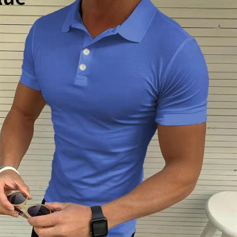 Men's polo shirt with figure-hugging slim fit and stylish collar Lisslune