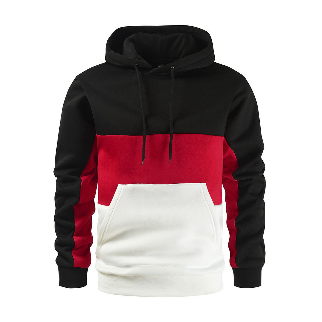 Men's hoodie with fashionable color block design Lisslune