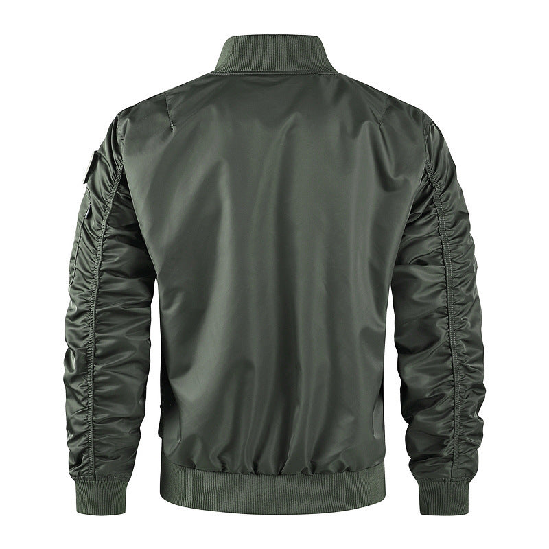 Men's camouflage bomber jacket with high-density material and versatile pockets Lisslune
