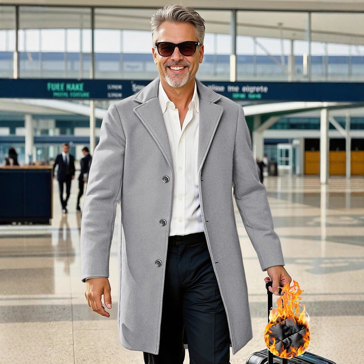 Men's elegant, tailored business double-breasted coat Lisslune
