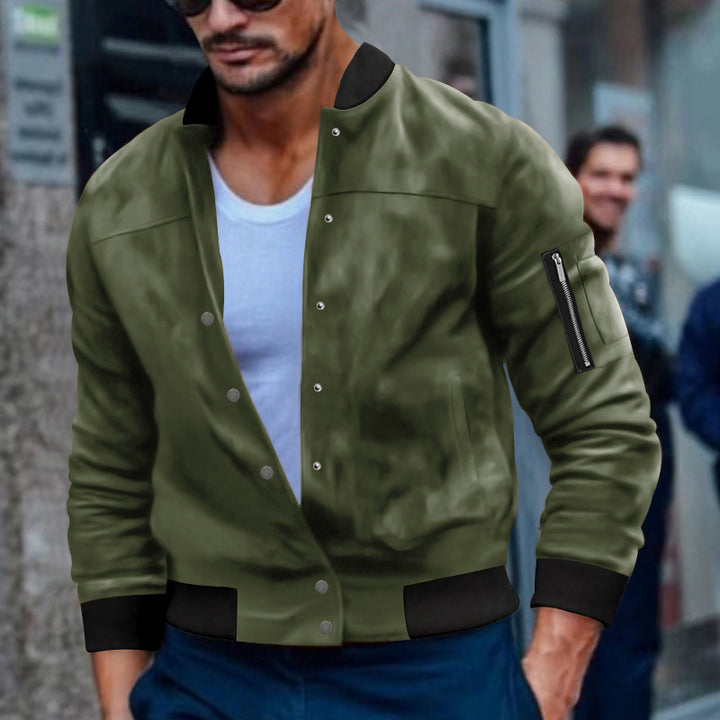 Men's bomber jacket with practical zip pockets Lisslune