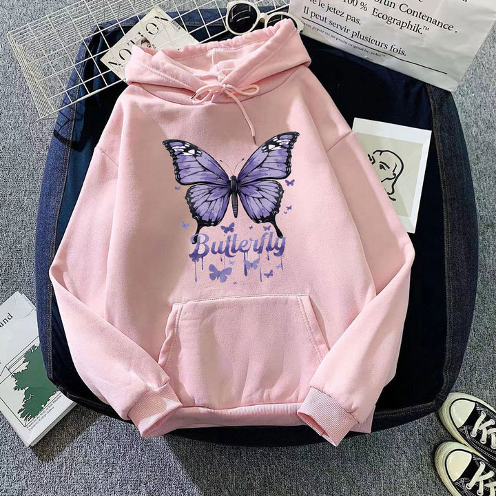 Women's hoodie with colorful butterfly motif Lisslune