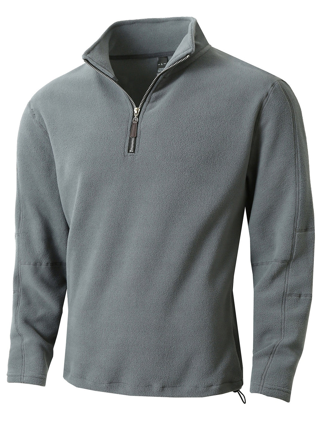 Men's fleece pullover with practical zipper elements and high collar Lisslune