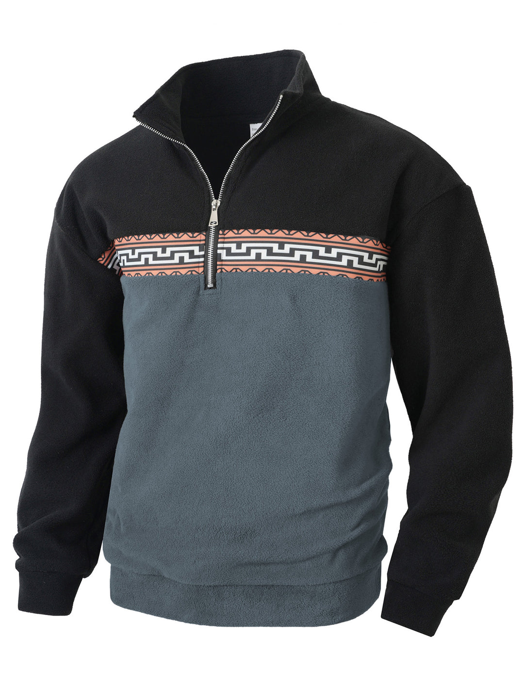 Men's fleece pullover with fashionable stand-up collar Lisslune