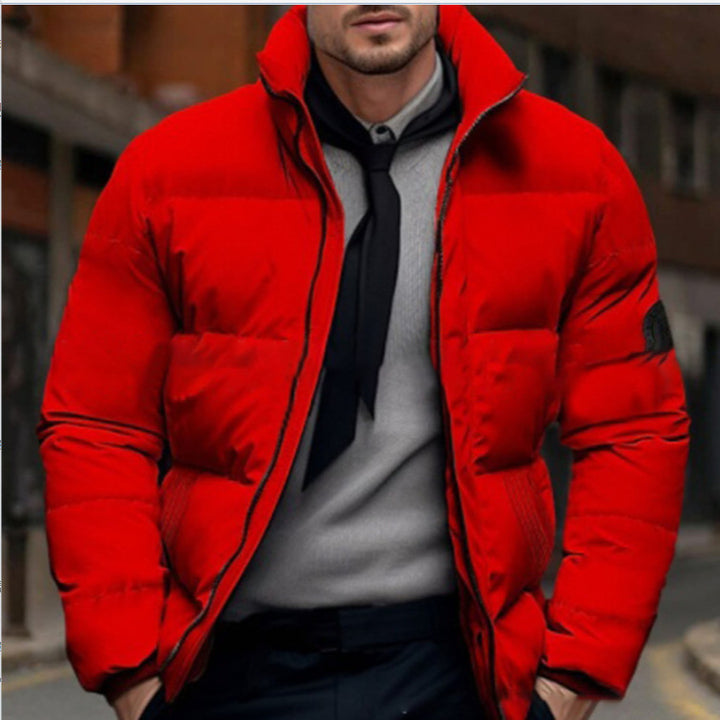 Men's quilted winter jacket with high collar and individually adjustable closure Lisslune