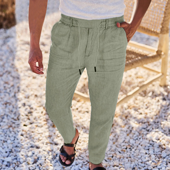 Men's casual joggers with elastic waistband and side pockets Lisslune