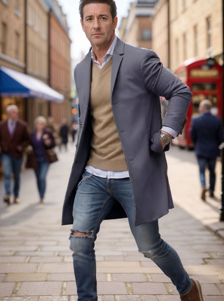 Men's elegant coat with high-quality details Lisslune