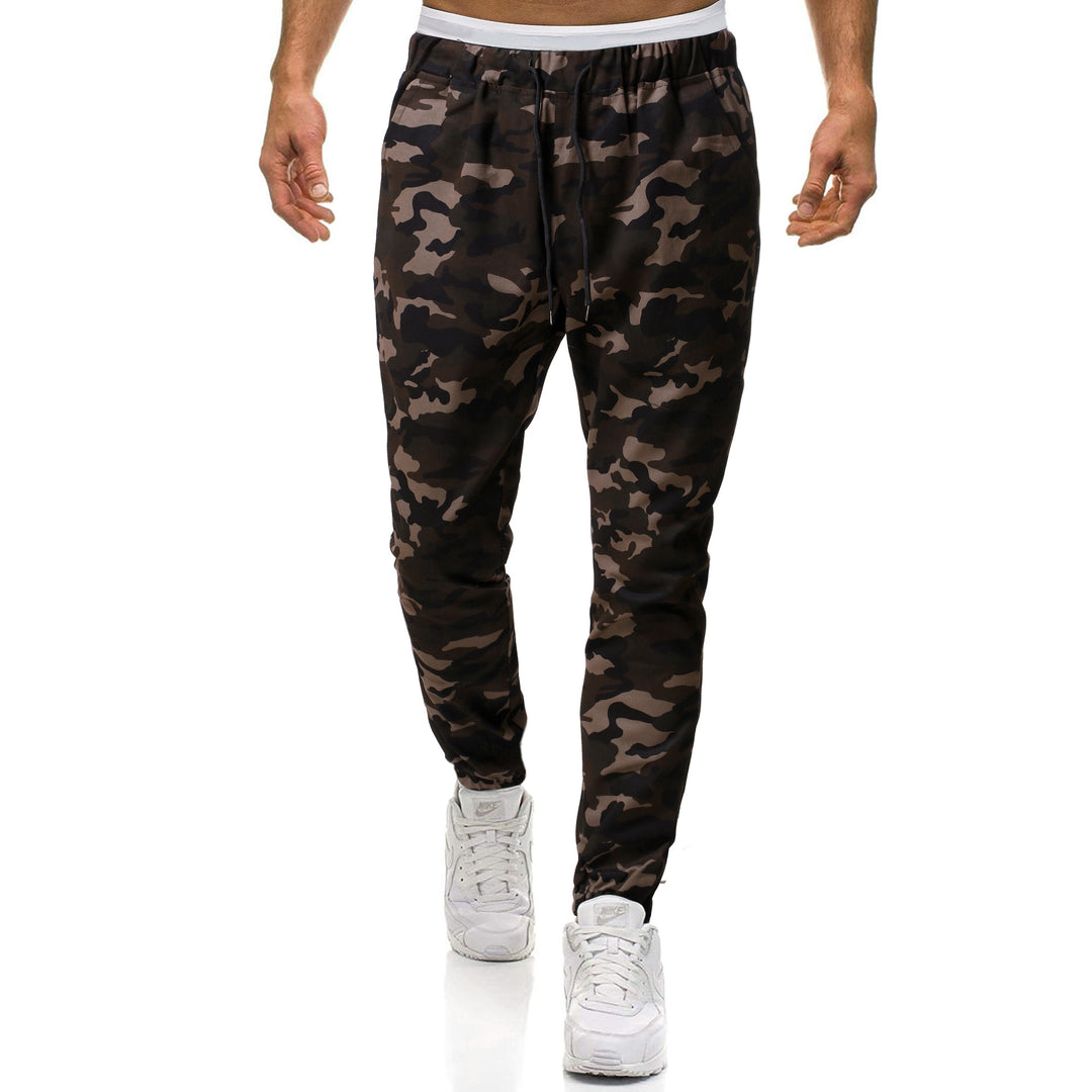 Men's cargo pants with stylish camouflage design and elastic waistband Lisslune