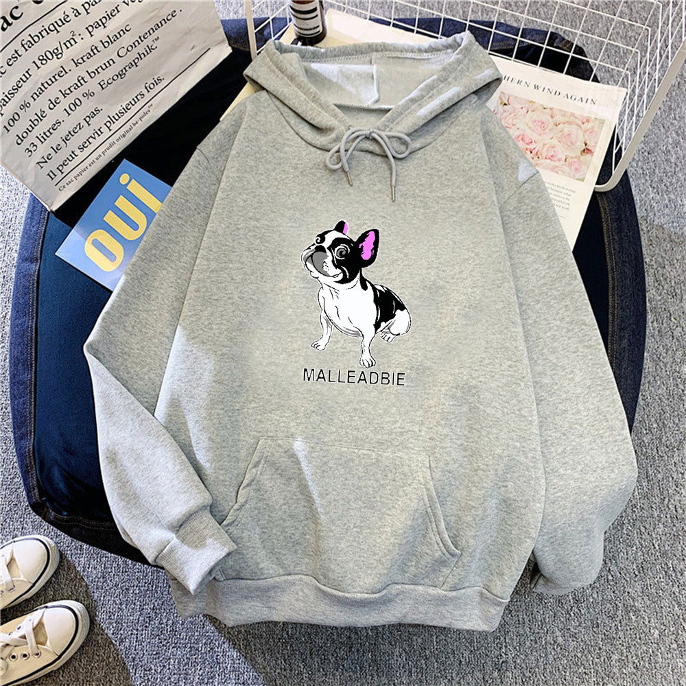 Women's hoodie with creative French bulldog design Lisslune