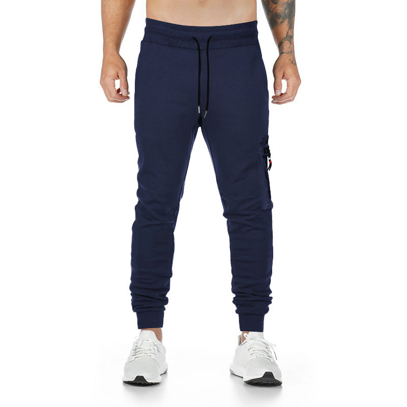 Men's sporty cargo pants with side zip pockets and elastic waistband Lisslune