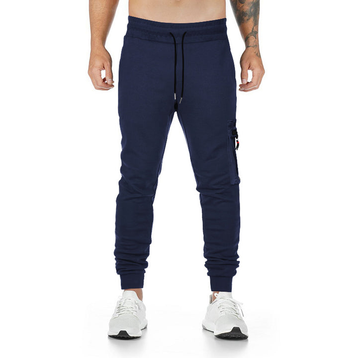 Men's sporty cargo pants with side zip pockets and elastic waistband Lisslune