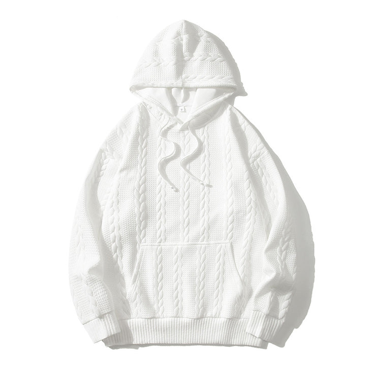 Men's Hoodie with Textured Pattern Lisslune