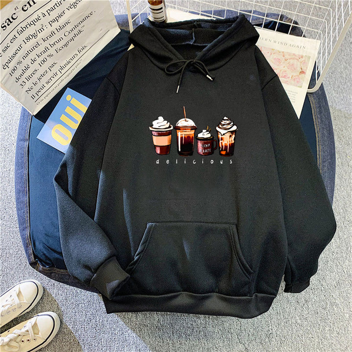 Women's hoodie with cute drink motif Lisslune