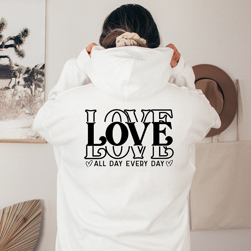 Women's hoodie with creative lettering Lisslune