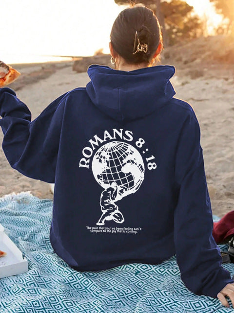 Women's hoodie with inspiring world motif and high-quality print Lisslune