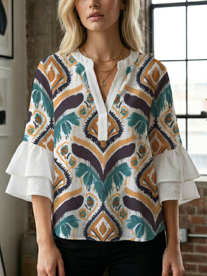 Ladies blouse with beautiful floral design Lisslune
