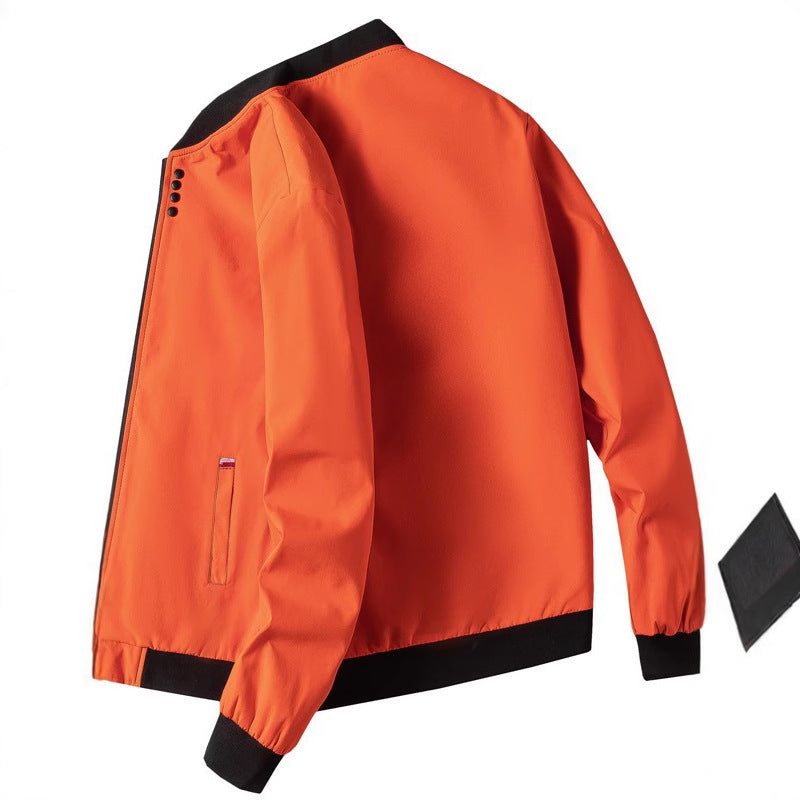 Men's fashionable leisure jacket with high collar and side zipper Lisslune