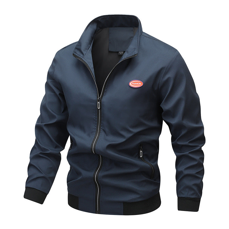 Men's sporty transitional jacket with elastic cuffs and practical zip pockets Lisslune
