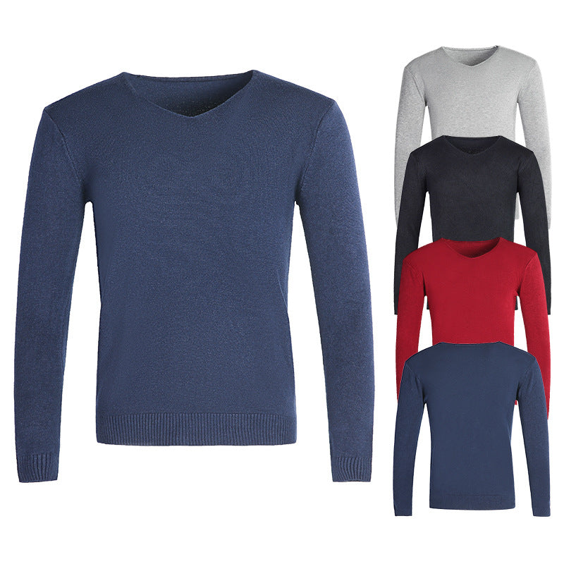 Men's classic V-neck sweater Lisslune