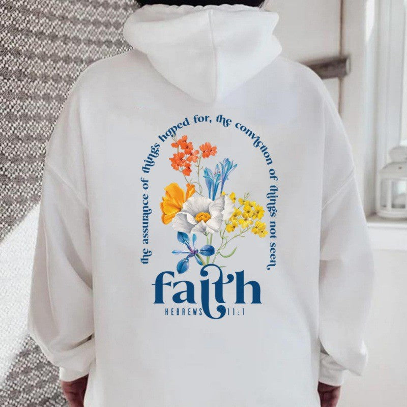 Women’s hoodie with floral lettering and inspiring design Lisslune