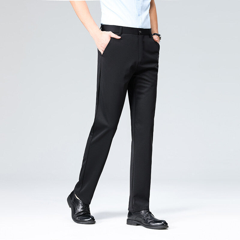 Men's elegant office pants with elastic waistband and breathable material Lisslune
