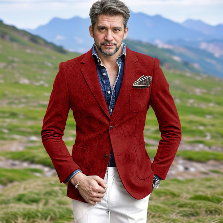 Men's velvet blazer with elegant tailoring Lisslune