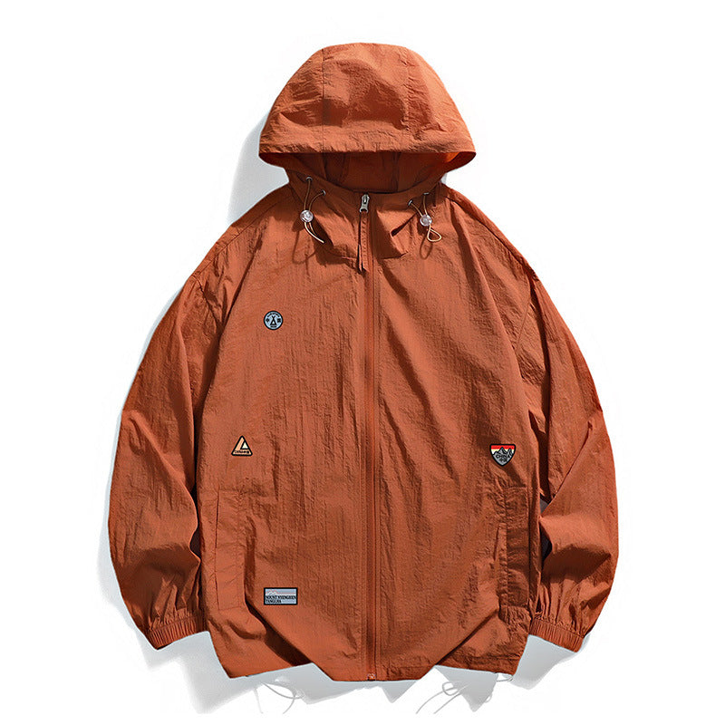 Men's multifunctional outdoor jacket with adjustable hood and zip pockets Lisslune