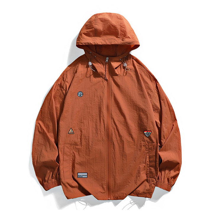 Men's multifunctional outdoor jacket with adjustable hood and zip pockets Lisslune