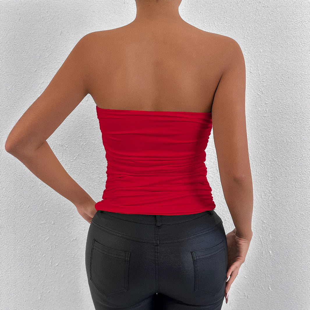 Damen Figurumspielendes Bandeau-Oberteil mit raffinierten Raffungselementen Lisslune