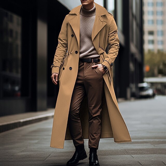 Men's elegant, minimalist long coat Lisslune