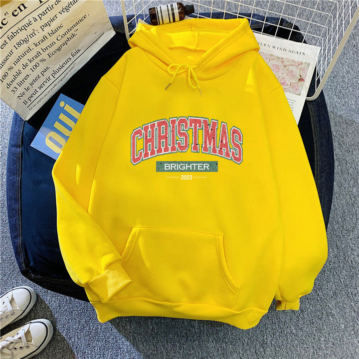 Women's hooded sweatshirt with festive Christmas motif Lisslune