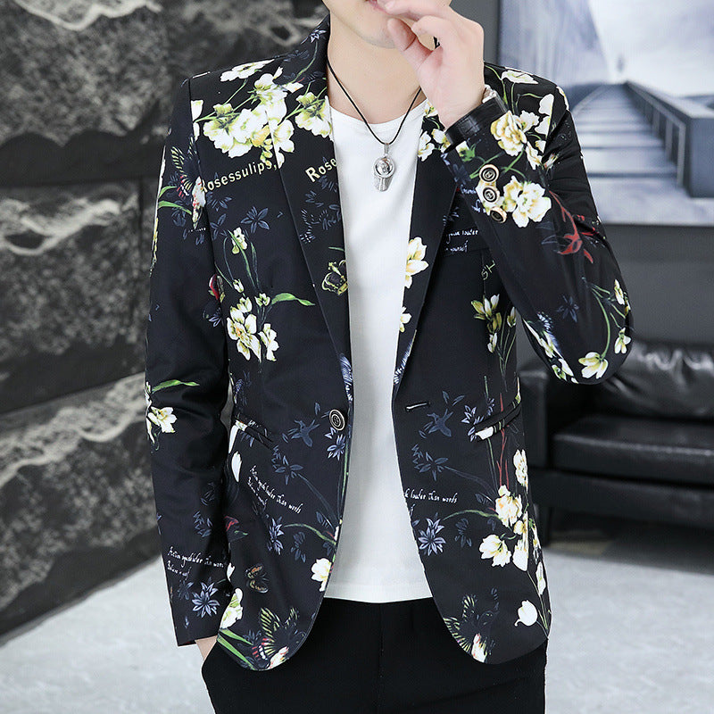 Men's stylish floral blazer Lisslune