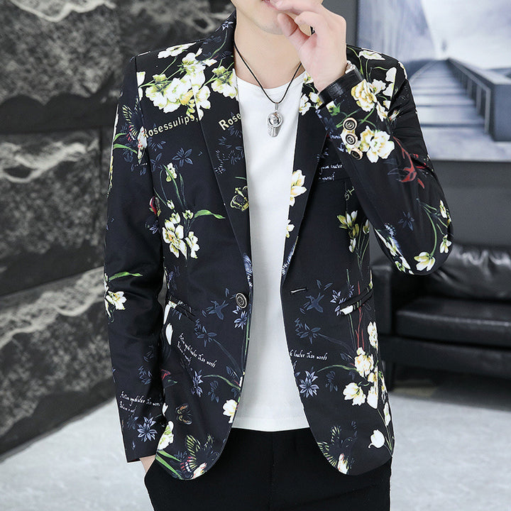 Men's stylish floral blazer Lisslune