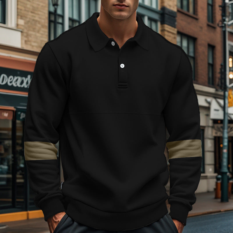Men's sporty sweater with trendy contrasting stripes Lisslune