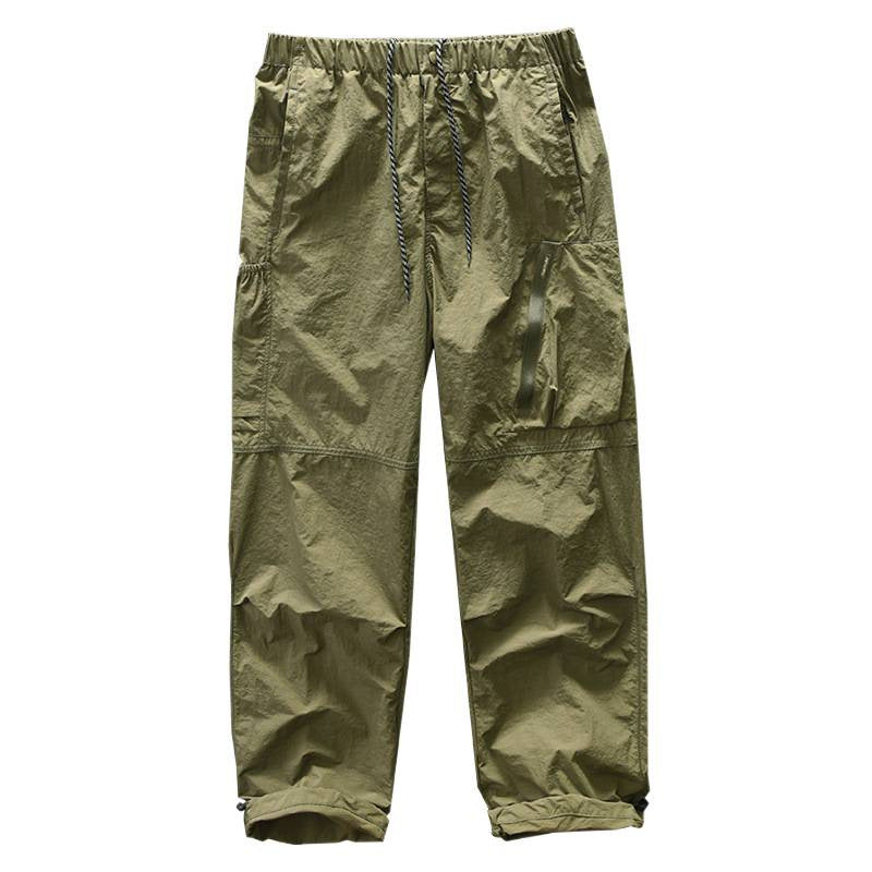 Men's functional trousers with elastic waistband and side zip pockets Lisslune