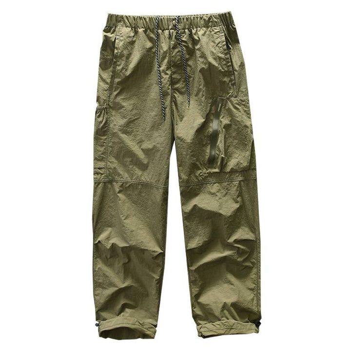 Men's functional trousers with elastic waistband and side zip pockets Lisslune
