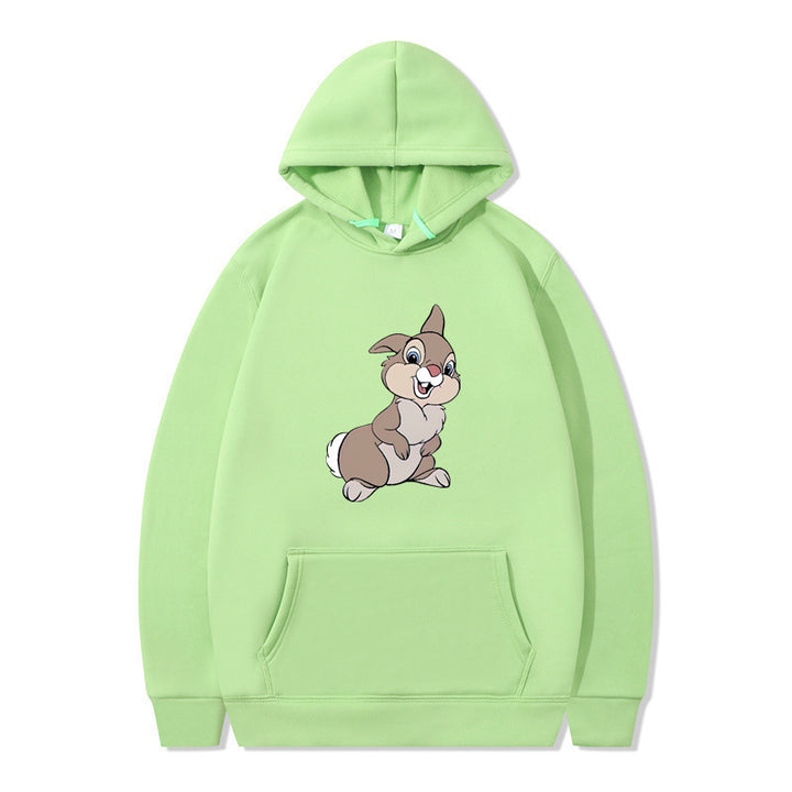 Women's hooded sweatshirt with cute rabbit design and comfortable kangaroo pockets Lisslune