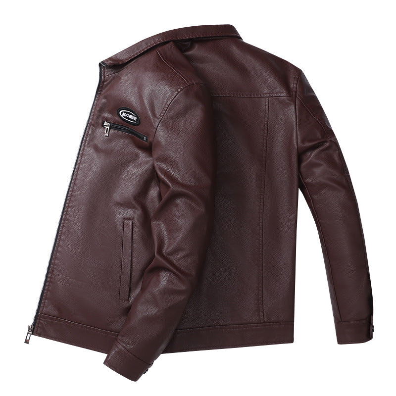 Men's Biker Jacket Made Of Synthetic Leather Lisslune