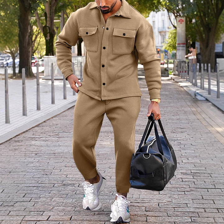 Men's casual leisure jacket with practical pockets and comfortable waistband Lisslune