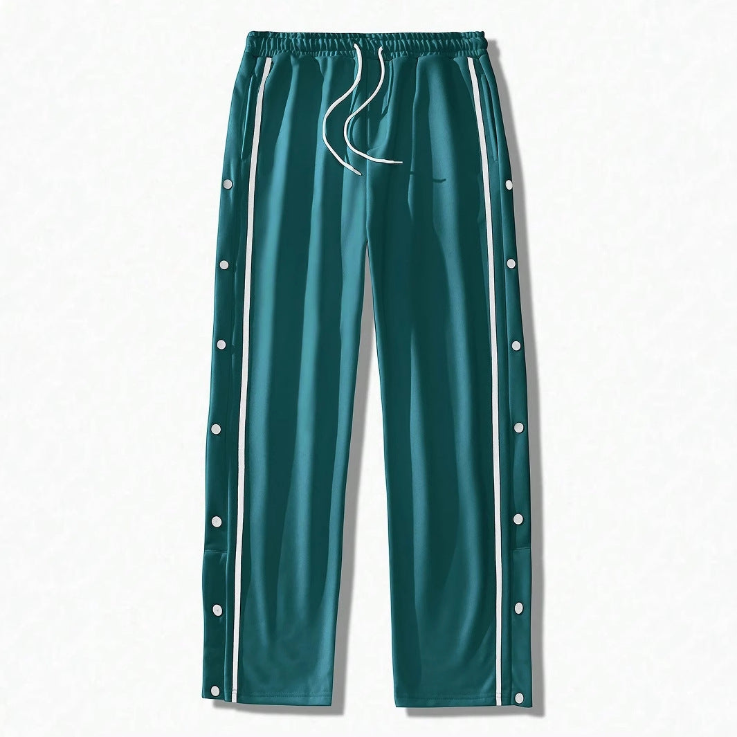 Men's sporty training pants with snap button closure Lisslune