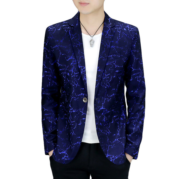 Men's fashionable jacquard blazer with luxurious pattern Lisslune
