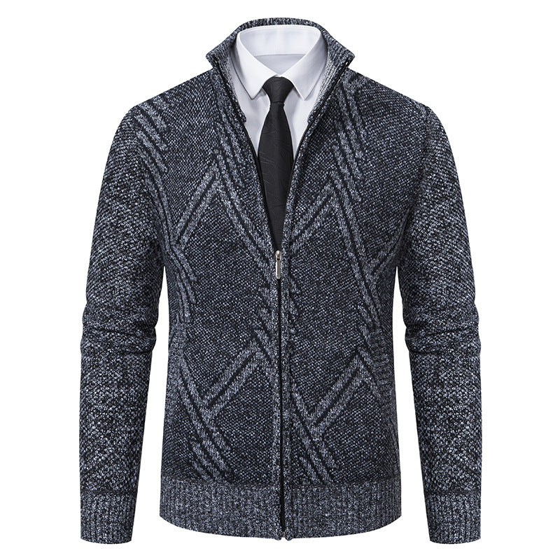 Men's cardigan with modern geometric patterns Lisslune
