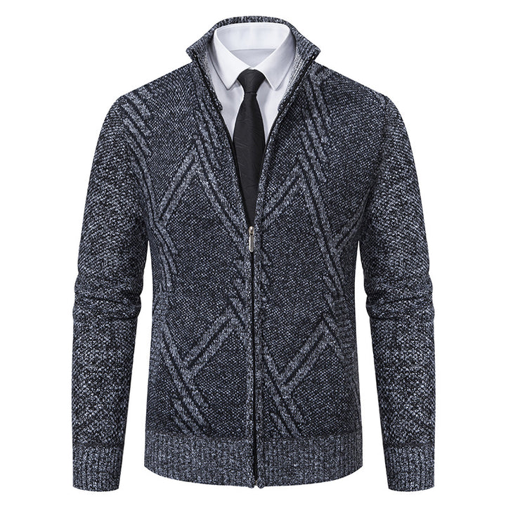 Men's cardigan with modern geometric patterns Lisslune