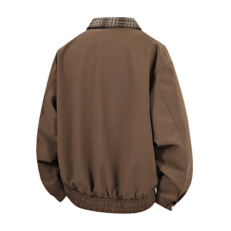 Men's casual transitional jacket with high collar and elastic waistband Lisslune
