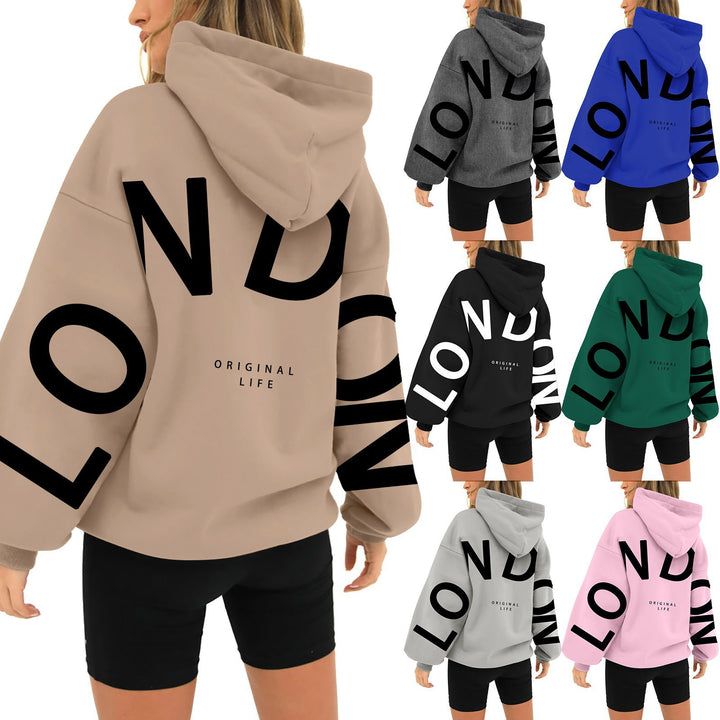 Women's oversized hoodie with trendy London print Lisslune