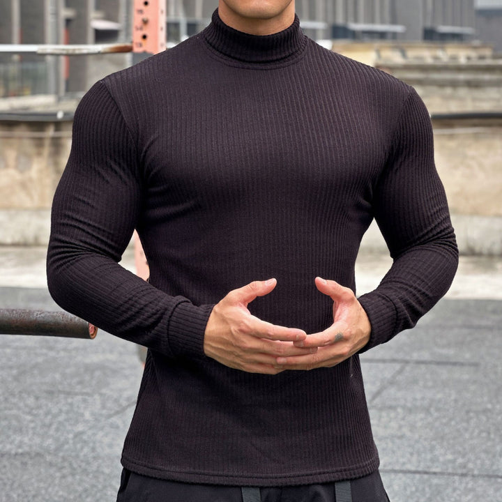Men's elegant long-sleeve shirt with fashionable ribbed texture Lisslune